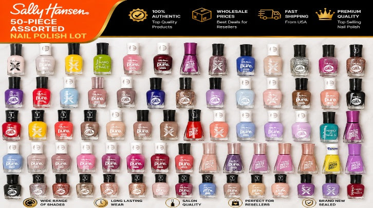 SALLY HANSEN 50-Piece Assorted Makeup Lot